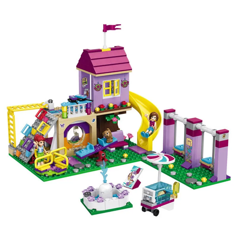 

332PCS Girls Series Building Blocks Compatible Legoings Friends Heartlake Lighthouse Playmobil Model City Girl Toys for Children