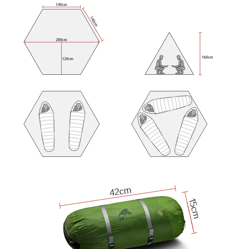 3F UL Gear Cangyuan3 силиконовое покрытие на 2 3 человека сезонная герметичная пирамида