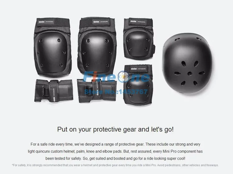 Электрический шлем для скутера, комплект для защиты коленей, шлем для катания на коньках, Электрический защитный комплект для скутера Ninbot Mini Balacne