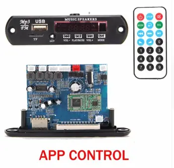 

APP Control Bluetooth 4.0 MP3 Decoding Board Module TF Card Slot USB FM APE FLAC WAV WMA Decoder Board KIT Digital LED