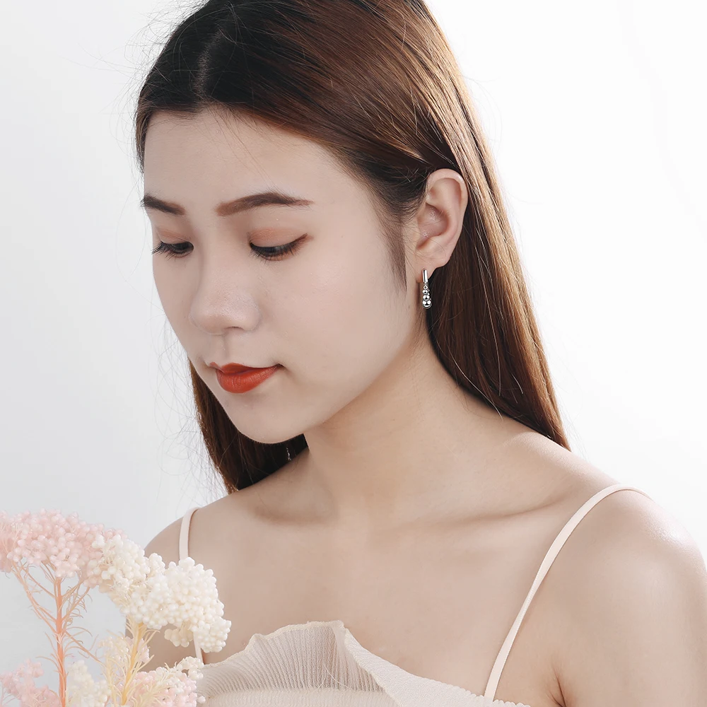 Новые золотые висячие серьги серебряные бусины 925 пробы Серьги для женщин популярные корейские ювелирные изделия подвески