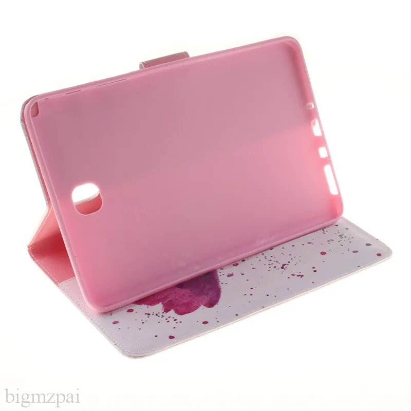 Flower PU Leather Wallet Case For Samsung Galaxy Tab A 8.0 inch T350 T351 T355 P350 SM-T355 Case Girl Boy Stand FlipTablet Cover (5)