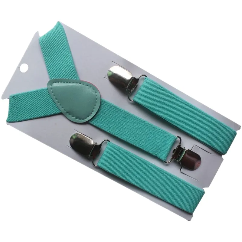 

Free Shipping 2017 New 1 Inch Wide Children Kids Mint Green Braces