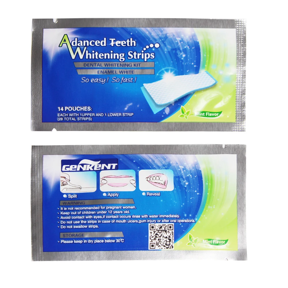 GENKENT 7 Pouches/14 Strips Teeth Whitening Strips White ... GENKENT 7 Pouches/14 Strips Teeth Whitening Strips White ...