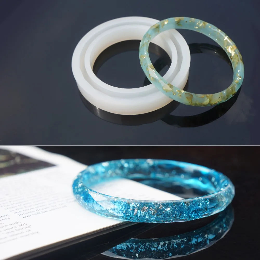 56MM/60MM/62MM 1 PC Round Silicone Mold Resin Bracelet Bangle For DIY