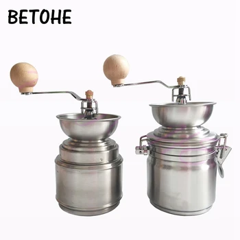 

BETOHE Cranked Baked Beans Machine Coffee Bean Roaster Small Stainless Steel Rollers Baking Machine Hand bean grinding machine