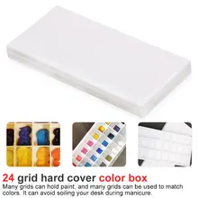 24 Сетки прямоугольная палитра складной мольберт акварельный художественный инструмент художественная палитра акриловая краска откидная крышка коробка для рисования Акварельная