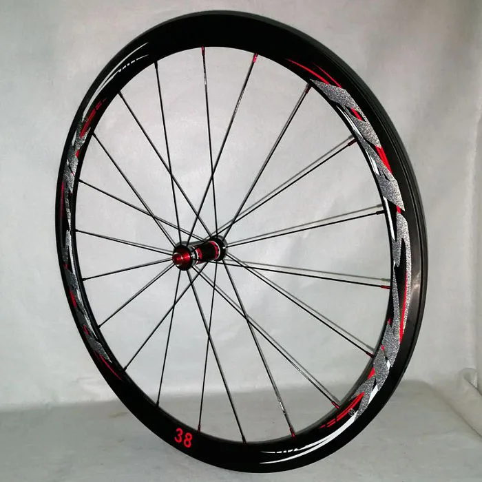 Clearance 700C Wheelset Carbon Wheels Road Bike Tubeless Wheel V/C Brake Profile 38-40-50-55mm Depth Clincher Carbon Rim Direct-pull 21