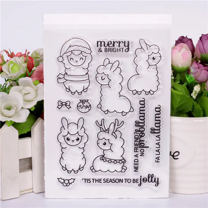 

Sheep Transparent Clear Stamps for DIY Scrapbooking/Card Making/Kids Christmas Fun Decoration Supplies
