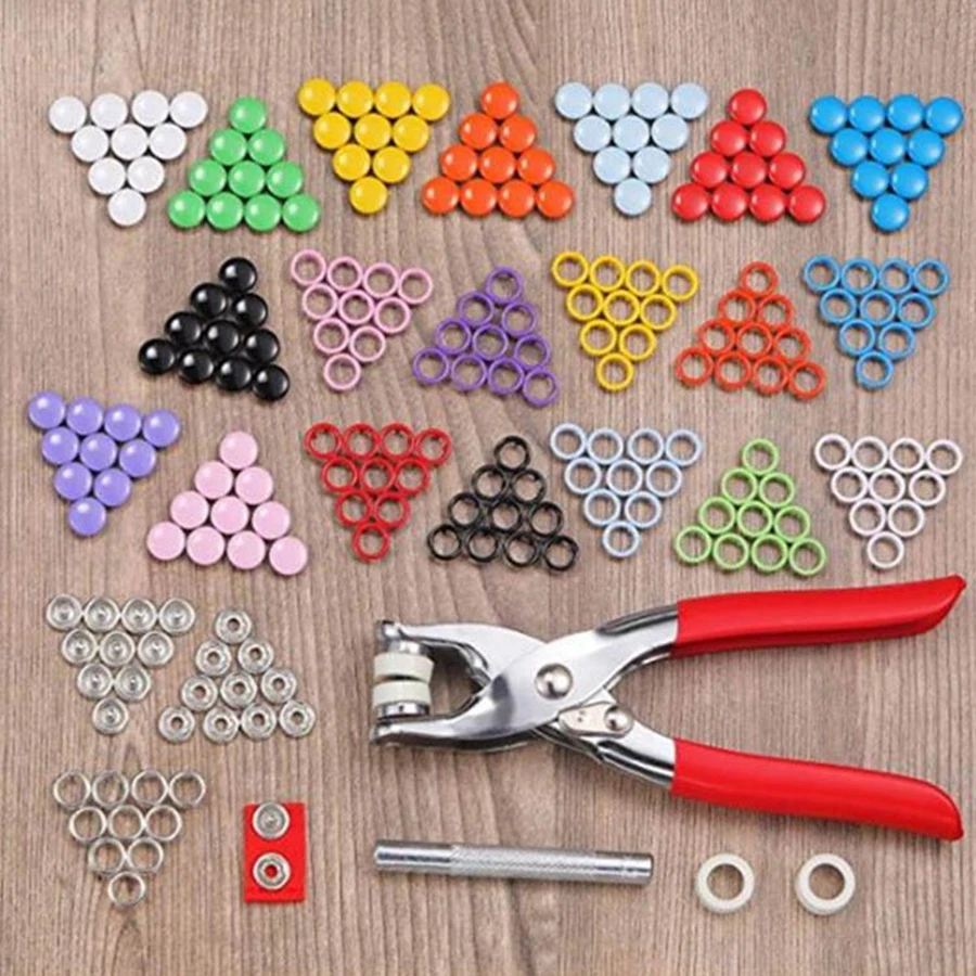 

9.5 mm Metal Hollow Snap Buttons for Children Clothing Metal Plier Press Tools Claw Buckle Fasteners Press Rivets Poppers