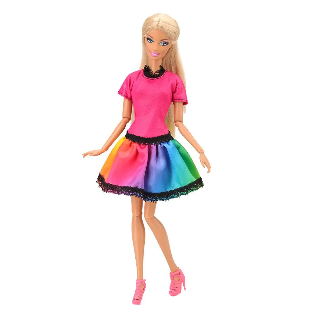 

2019 Newest Mini Handmade high quality cute 1/3 Doll Clothes summer accessories dress outfit For Barbie Doll Girl Best Gift