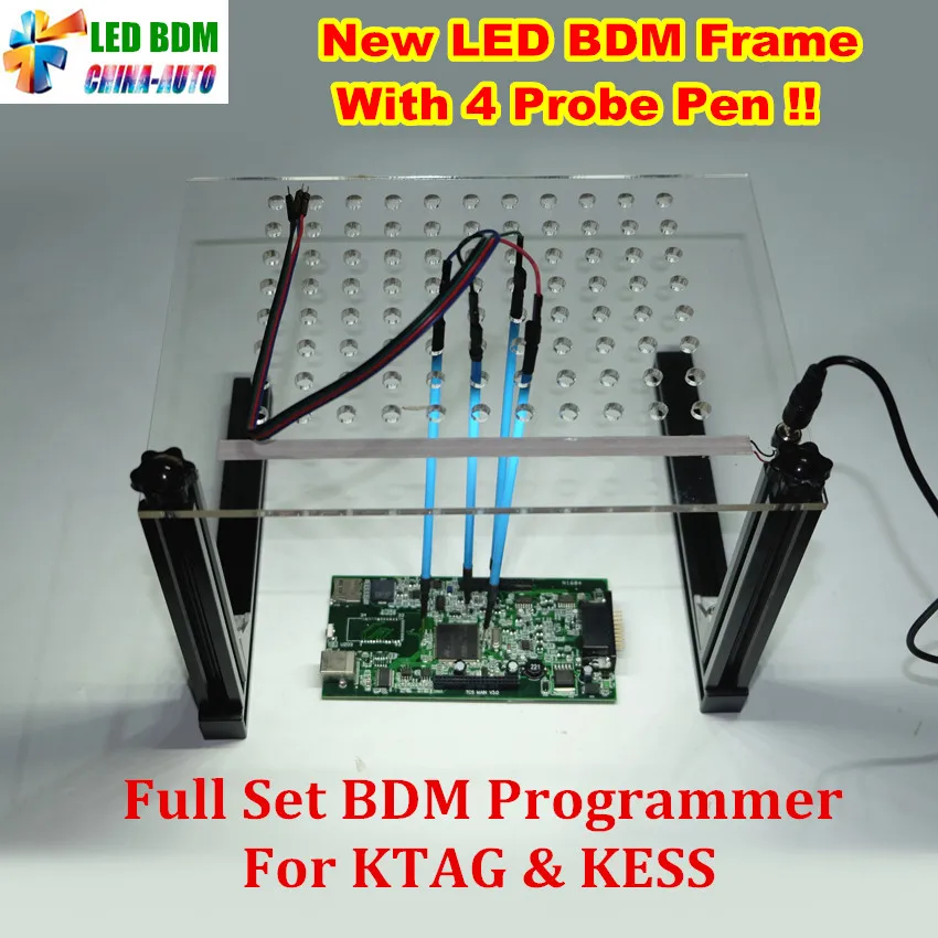 

Newest BDM FRAME NEW LED ECU Programming Adapter 4pcs Probe Pens Full Set BDM For KESS KTAG FGTECH LED Light Mesh Assistant DHL