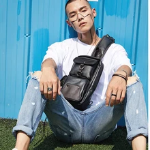 Искусственная кожа Crossbody сумки для Для мужчин Посланник груди сумка Новая мода Повседневное сумка Водонепроницаемый pu одного плеча сумки путешествия спорт