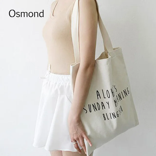 Osmond Ping Bag Handbags Large Capacity Casual Canvas Bags Osmond Ping Bag Handbags Large Capacity Casual Canvas Bags Cotton Shoulder Reusable Foldable
