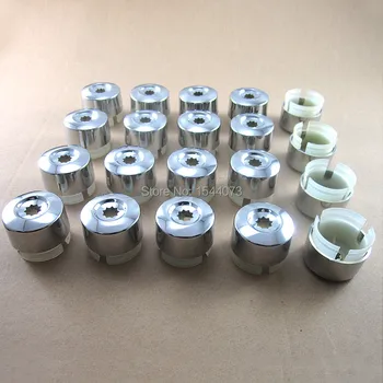 

20x Silver Chrome Wheel Lug Bolt Caps Cover For VW 2004-2016 Touareg 7L6601173A 7L6 601 173 A