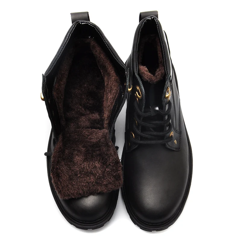 Homens Da Veludo Black Tamanho Reetene Inverno Neve Outono Genuíno Marca Couro Qualidade Tornozelo Grande Além Moda De 50 37 Botas 5gHHXBv