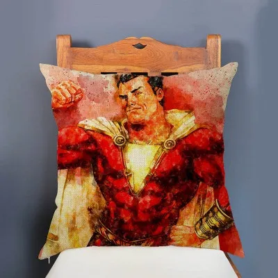 Супергерои Shazam, Супермен, чудо-женщина, капитан пантера, Аквамен, акварельные брызги, художественный домашний декоративный чехол для подушки - Цвет: N255-16