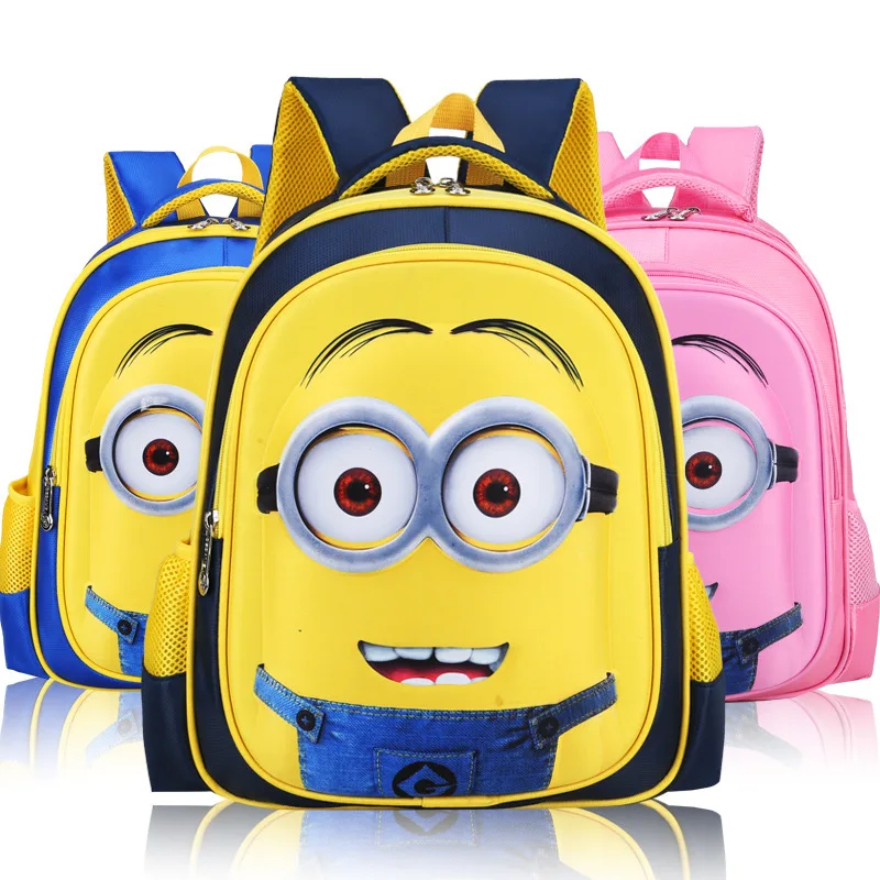 

2019 Minions 3D backpack kids Puppy mochilas escolares infantis children school bags lovely Satchel School knapsack Baby bag