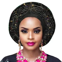 Aso oke головной убор с бисером aso oke нигерийский головной убор aso ebi африканский геле Авто геле Африканский головной убор хорошее качество