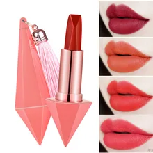 Xixi Алмазная цепочка с подвеской в форме тюбика помады бархатная матовая губная помада Карандаш Водонепроницаемый стойкий сексуальный красный вампир Тыква карандаш для губ AC032