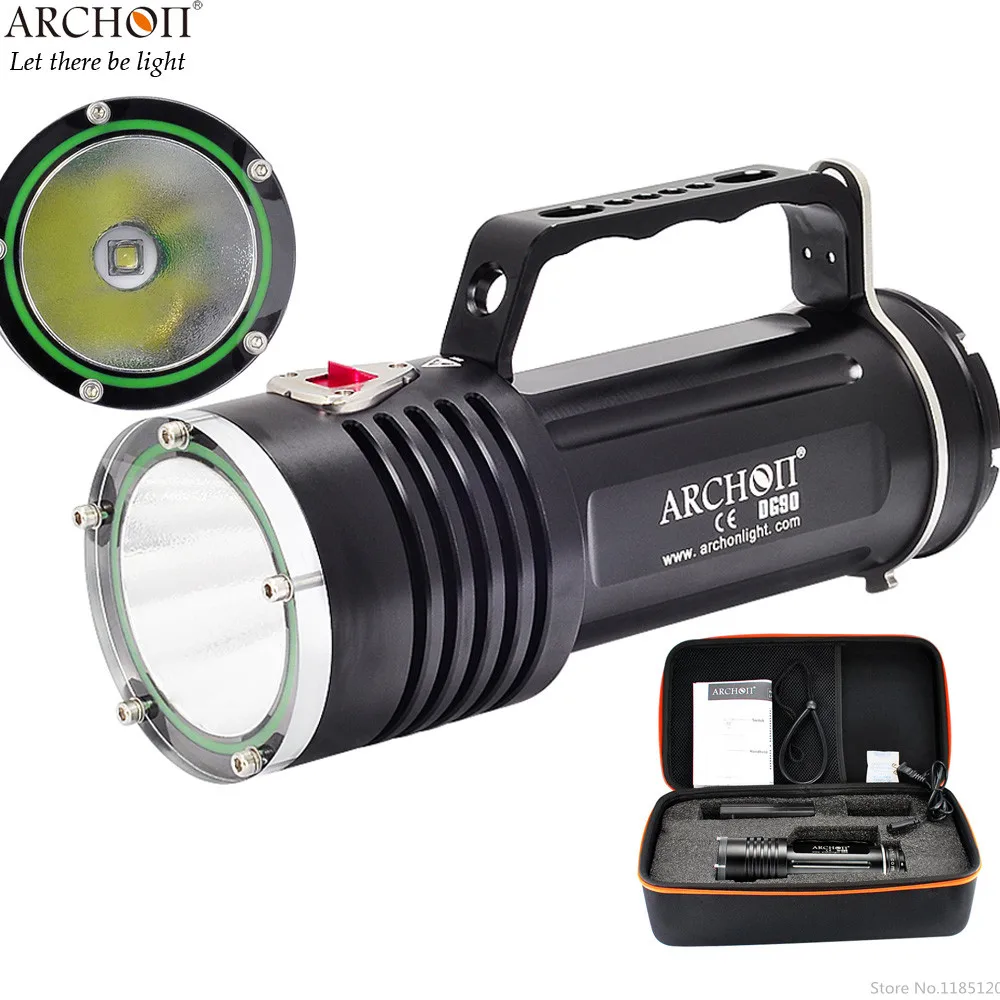 

ARCHON DG90 Dive Spotlight max 2200 lumen SST-90 LED underwater 200 meter waterproof dive light with battery pack charger