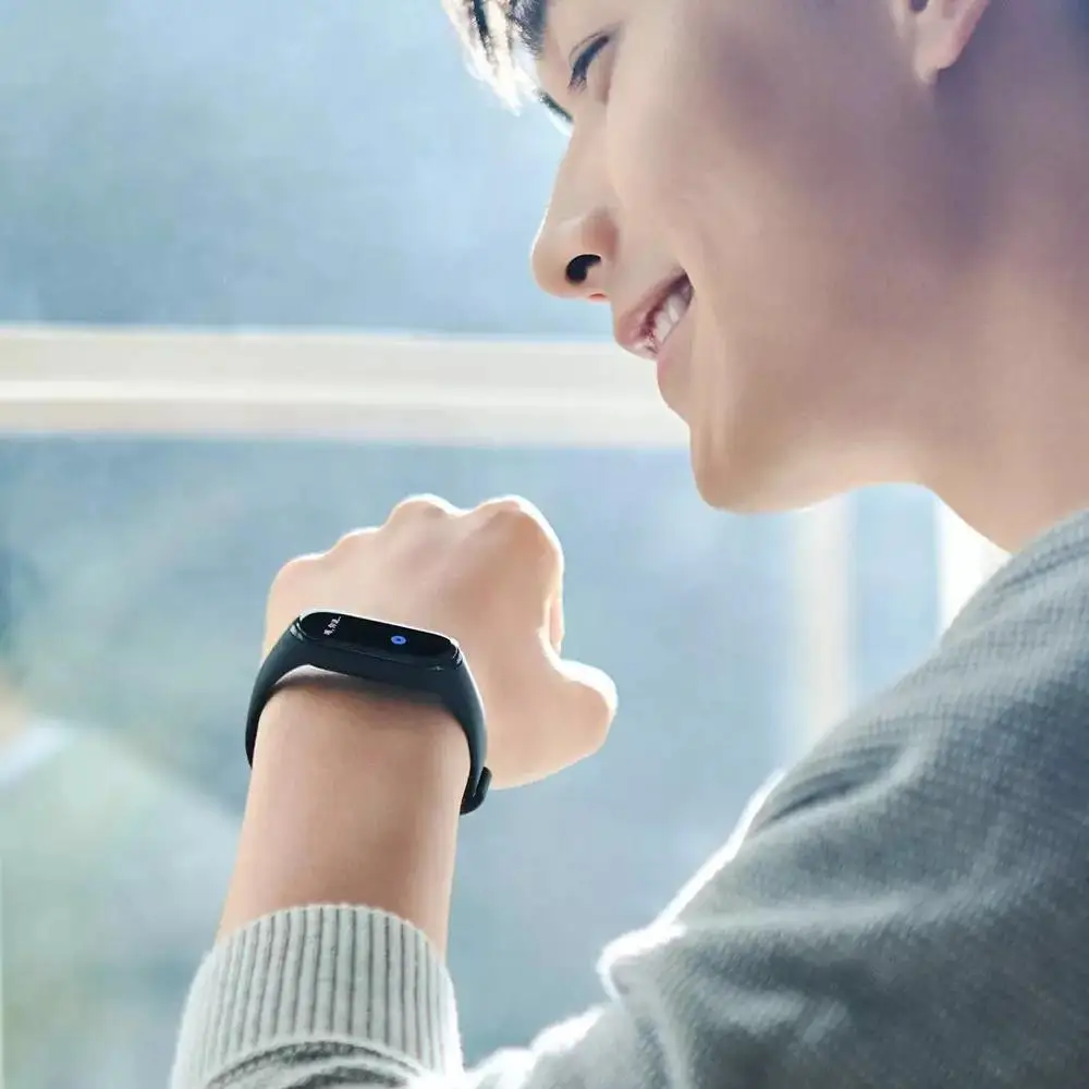 Спортивный фитнес браслет Xiaomi Mi Band 4 трекер с шагомером часы для фитнеса Bluetooth 5.0