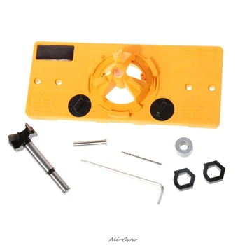 

35MM Cup Style Hinge Boring Jig Drill Guide Set Door Hole Locator Template for Kreg Tool