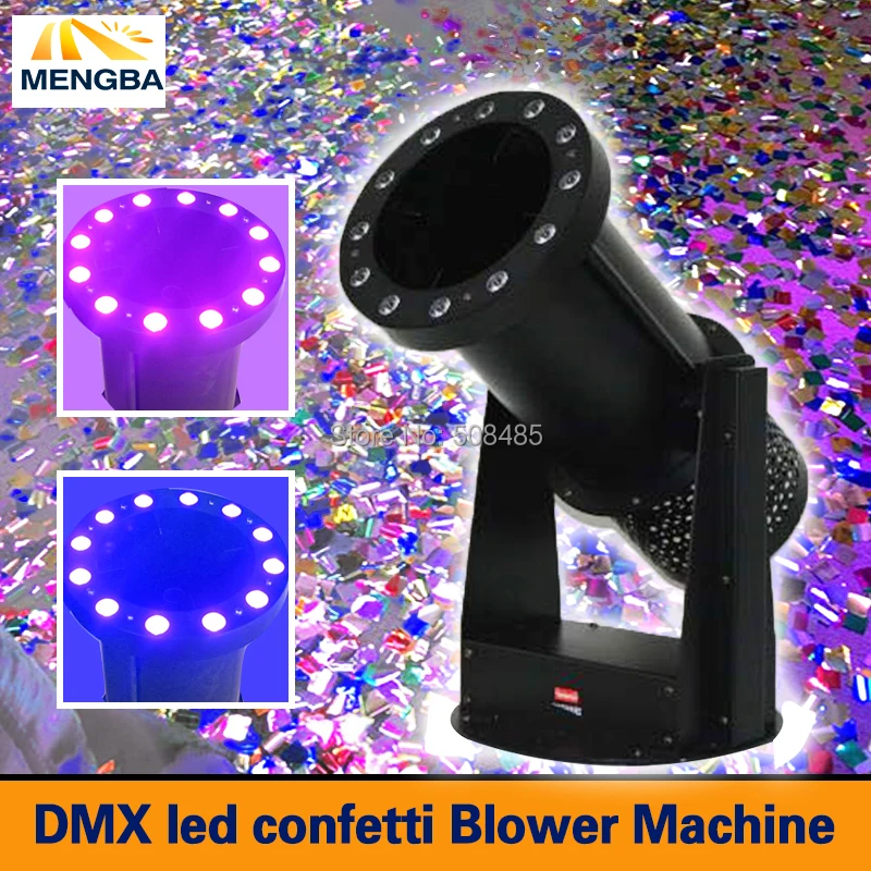2018 New 1200W 12x3w RGB Led Confetti Cannon Machine DMX Control