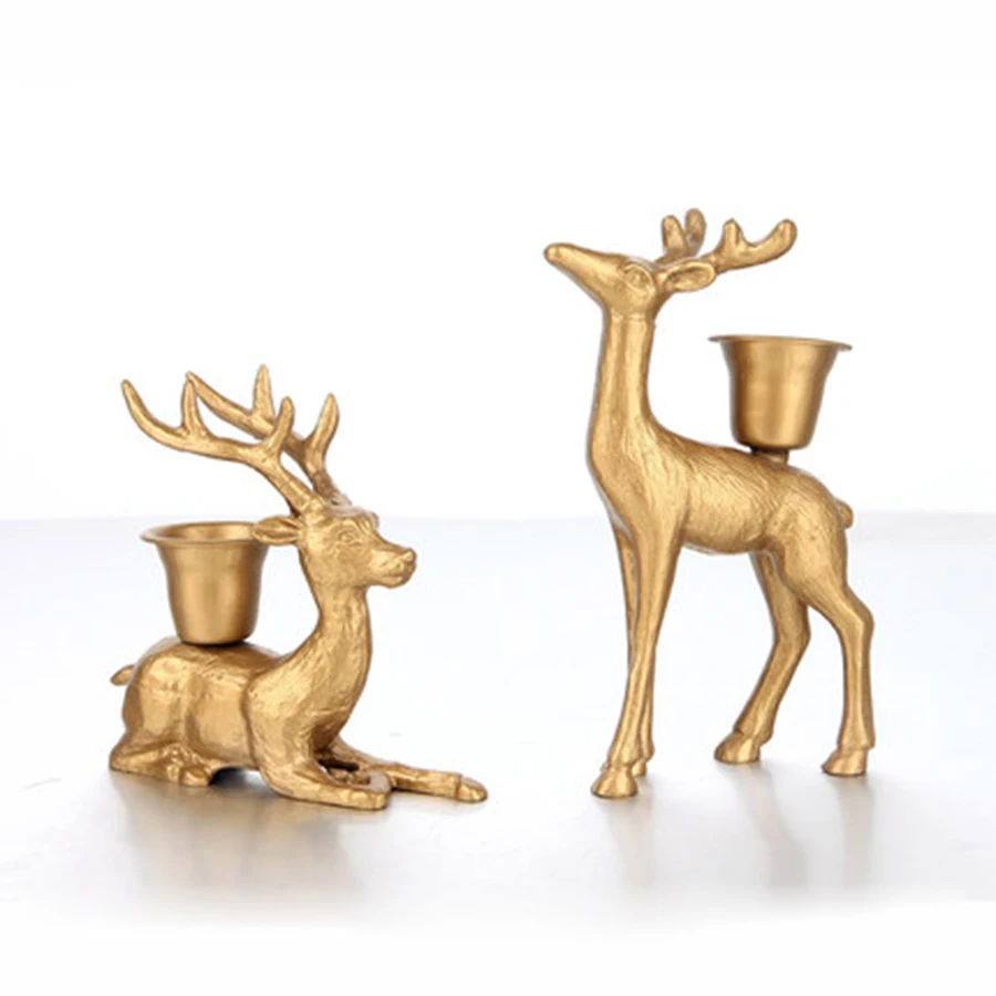 

Creative Deer Candle Holder Wedding Candlestick Centerpieces Candelabra Wedding Decoration Candelabros Home Decoration 50K64