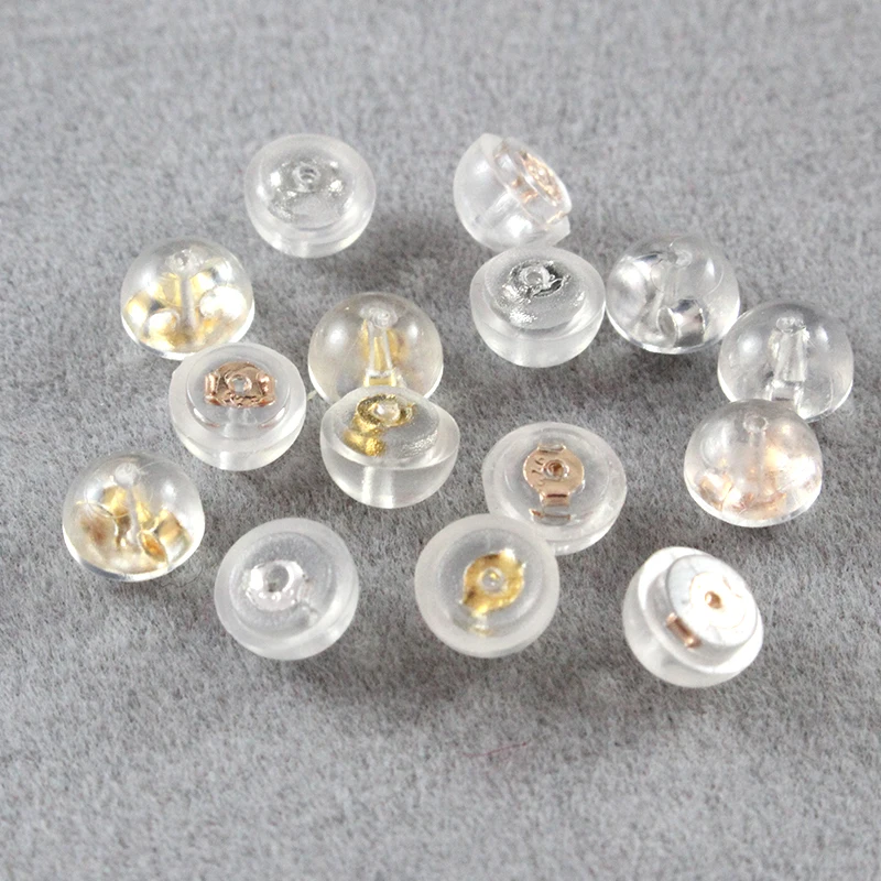 10 шт. серебряные/розовые Золотые/золотые серьги 5 мм|sterling silver ear nuts|ear nutjewelry findings |