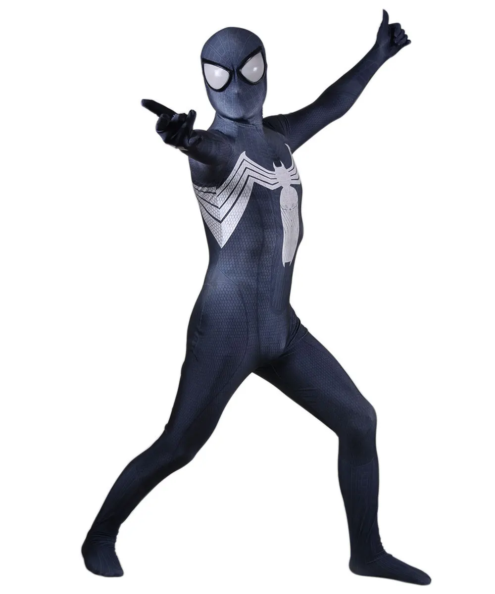

3D Printting Black Venom Symbiote Super Villain Bodysuit Spiderman Cosplay Costume Lycra Spandex Zentai Halloween Costume