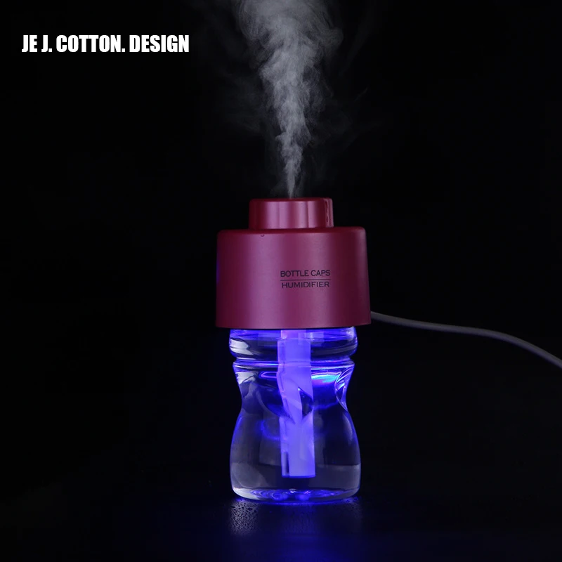 Цена Быстрая доставка Ультразвуковой увлажнитель воздуха с 280 мл бутылки USB увлажнитель тумана Fogger распылителя Арома диффузор с светодиодный св...