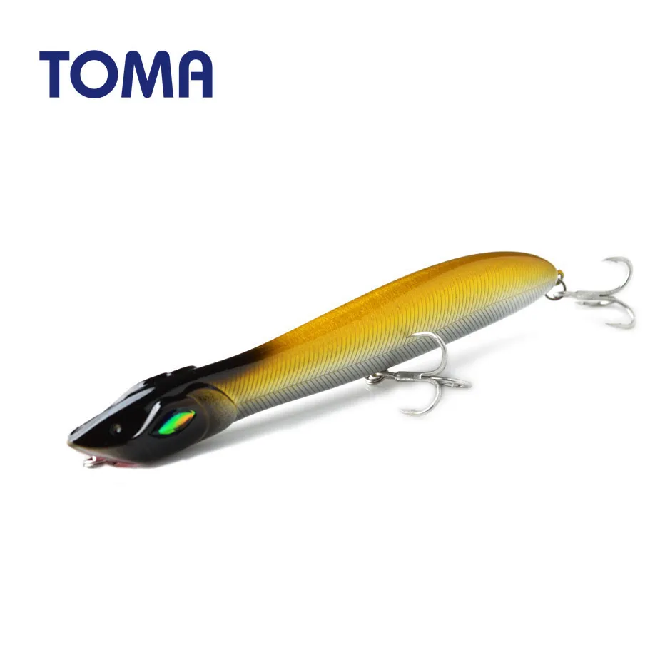 

TOMA Topwater Popper Fishing Lure Wobbler 140mm 27g Hard Plastic Artificial Bait Crankbait Floating Popper For Bass Pike