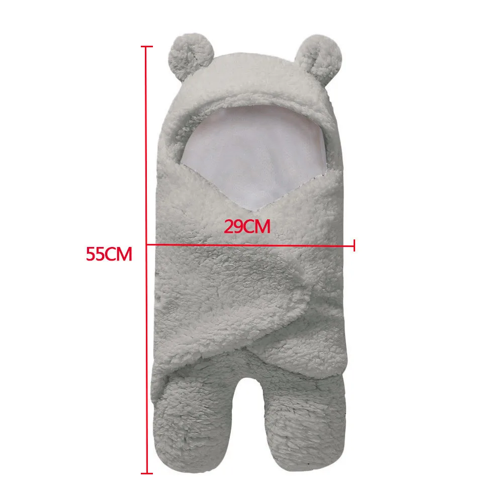 Милое хлопковое белое одеяло для сна для новорожденных мальчиков и девочек, зимнее Пеленальное Одеяло для фотосъемки новорожденных от 0 до 12 месяцев