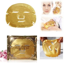 3 шт./лот 24K золото био-коллаген кристалл маска для лица увлажняющая Омолаживающая Золотая Порошковая маска для лица потрясающий результат