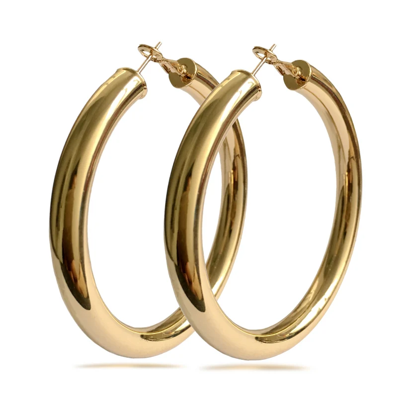 Панк 70 мм диаметр серьги-кольца для женщин массивные серьги модные ювелирные аксессуары UKMOC