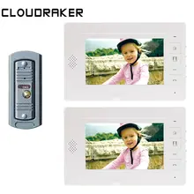 CLOUDRAKER 7 дюймов видео дверной звонок Домофон Система 2x монитор с 1x Pi проводной дверной телефон камера