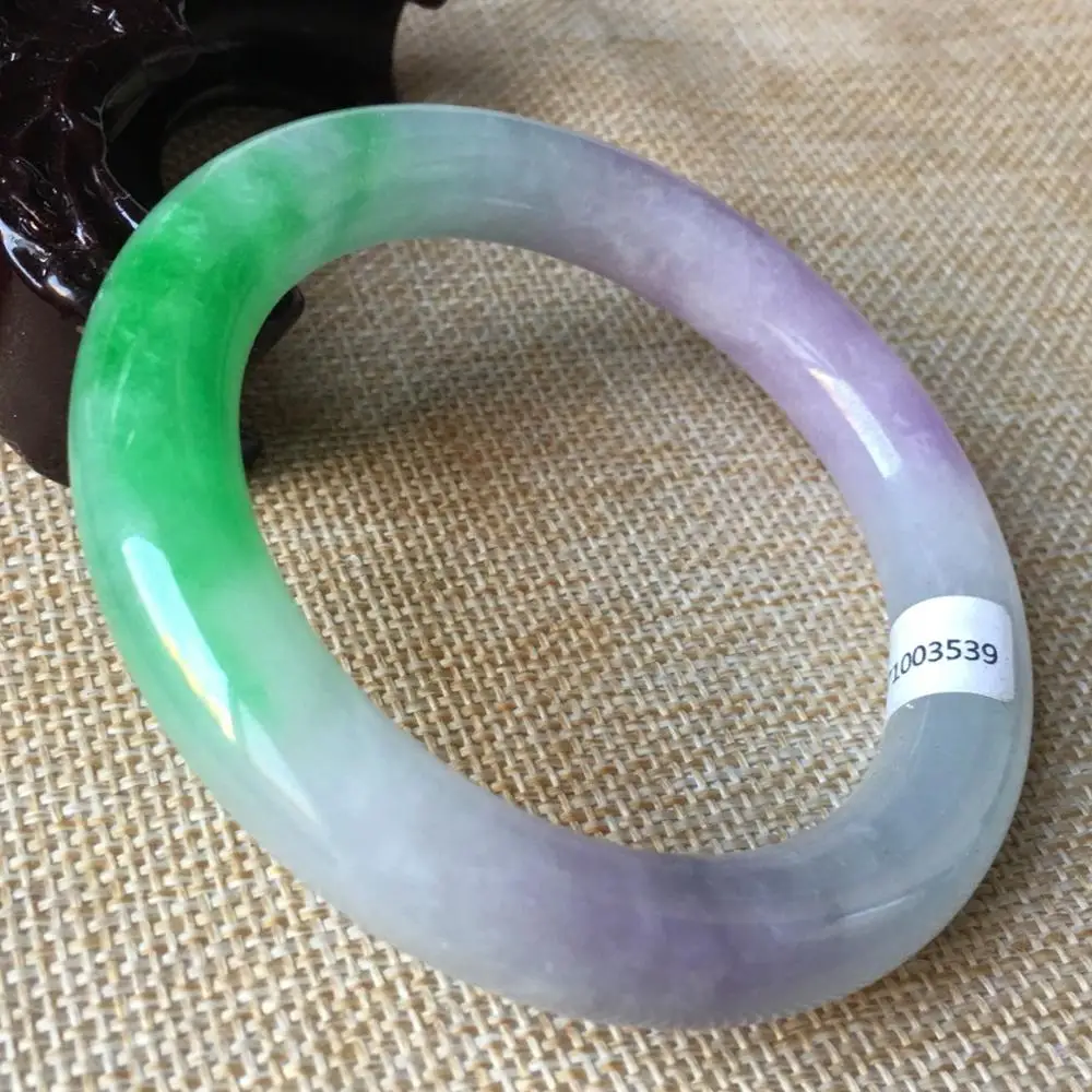 

59mm Certified (Grade A)100% Natural Lavender stoneite Bracelet Bangle 03539