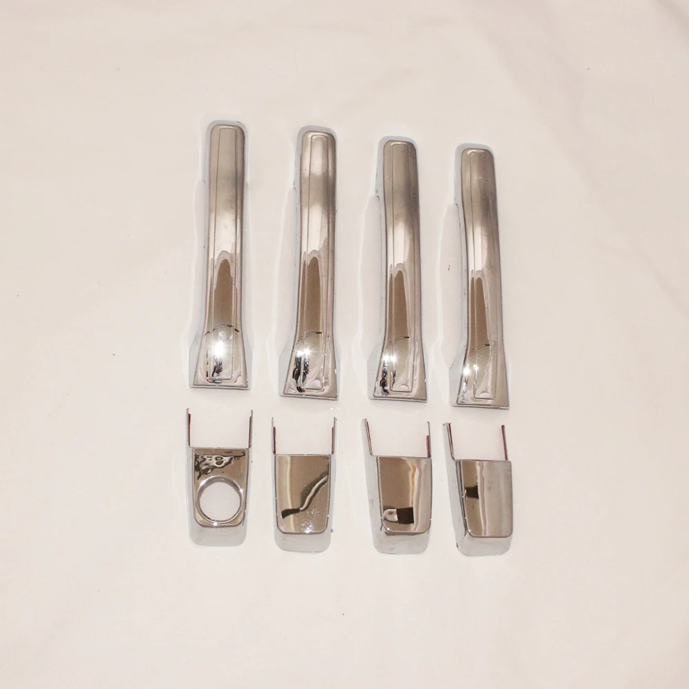 8 шт. хромированные дверные ручки крышки для Pajero V73 2001 ручки Авто двери линия талии защитные декоративные наклейки Чехлы для отделки