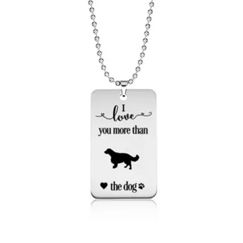 

Europe and the United States selling stainless steel pet Springer Spaniel dog tag necklace Spencer dog pendant Female jewelry