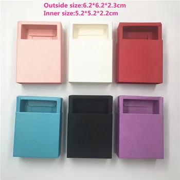 

25Pcs/Lot 6.2x6.2x2.3cm Solid Candy Color Paper Cardboard Drawer Gift Box For Engagement Handmade Chocolate Push Pull Pack Box