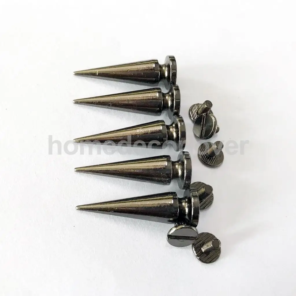 10pcs Copper Cone Screw Stud Leather Craft Spike Rivets Shoe Clothing Decoration