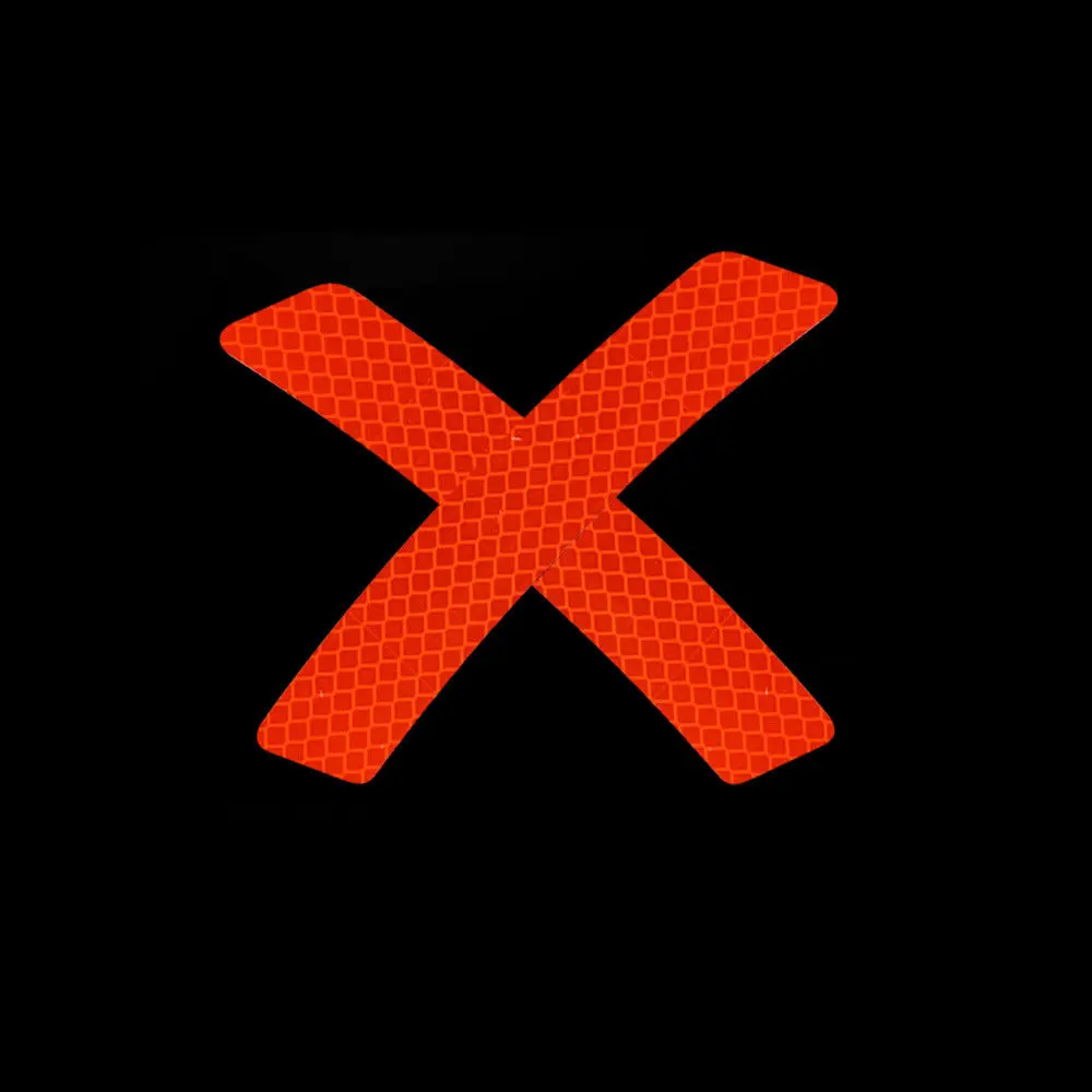 

2pcs Kit Safety Warning Strip Car Auto Wheel Brow Bumper Reflector Sticker Decal