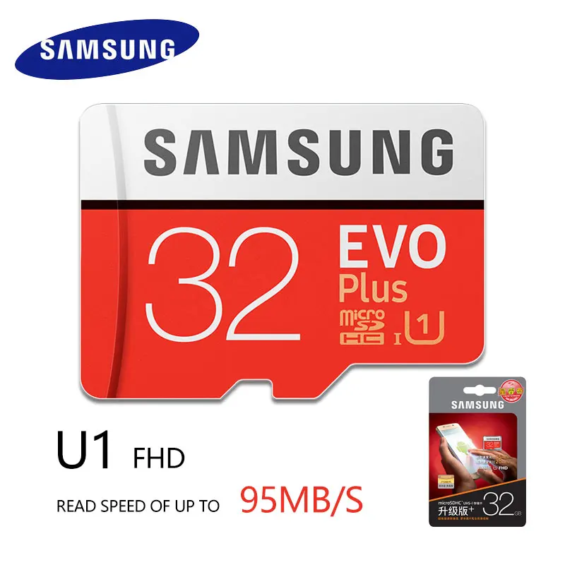 SAMSUNG EVO Plus 32 GB карта памяти SDHC Class10 Micro SD C10 U3 TF карты Модуль памяти TransFlash SDXC 64 GB 128 GB 512 GB