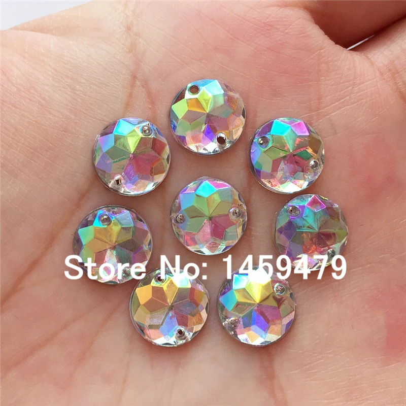 Rhinestones Flat Back Acrylic Gems Round Strass Crystal Stones For Sew