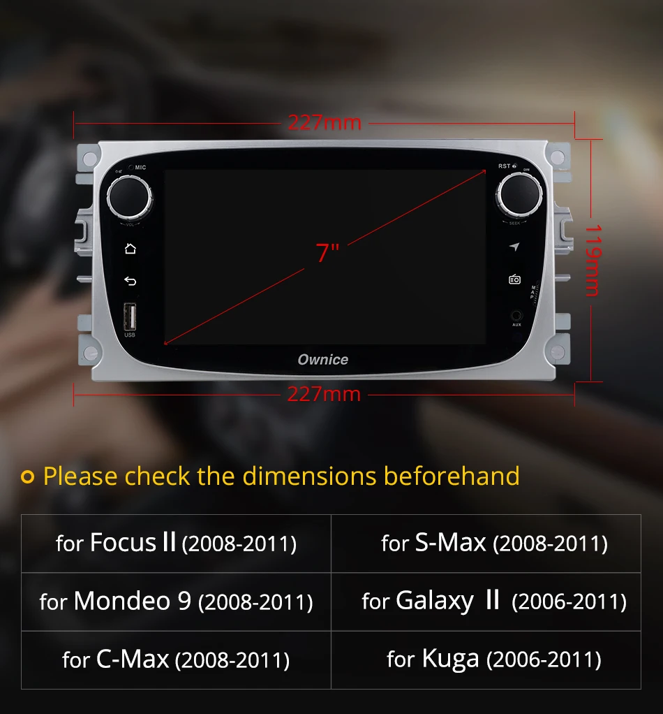 Clearance Ownice K1 K2 Android 6.0 Octa Core  32G ROM Car DVD player GPS for Ford Mondeo S-Max Cmax Focus II GPS Radio Auto Navigation 2