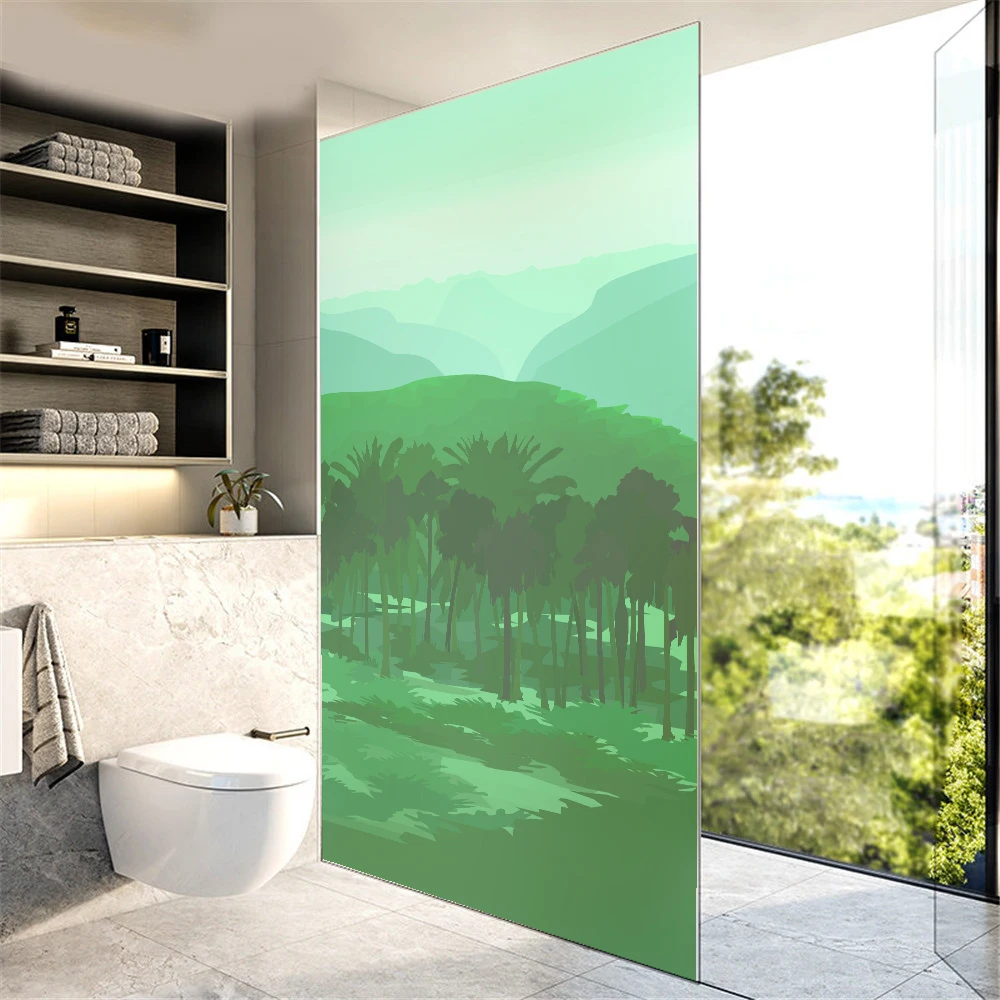 Buy Mountain scenery film window sliding glass door