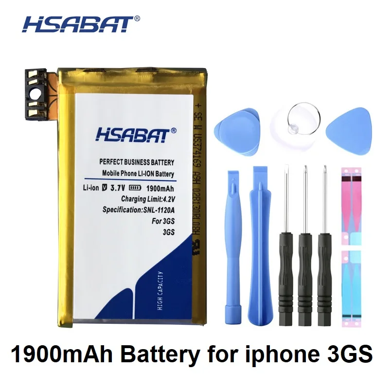 

HSABAT 1900mAh Battery for iphone 3GS Replace batteries bateria batteries for iphone3gs