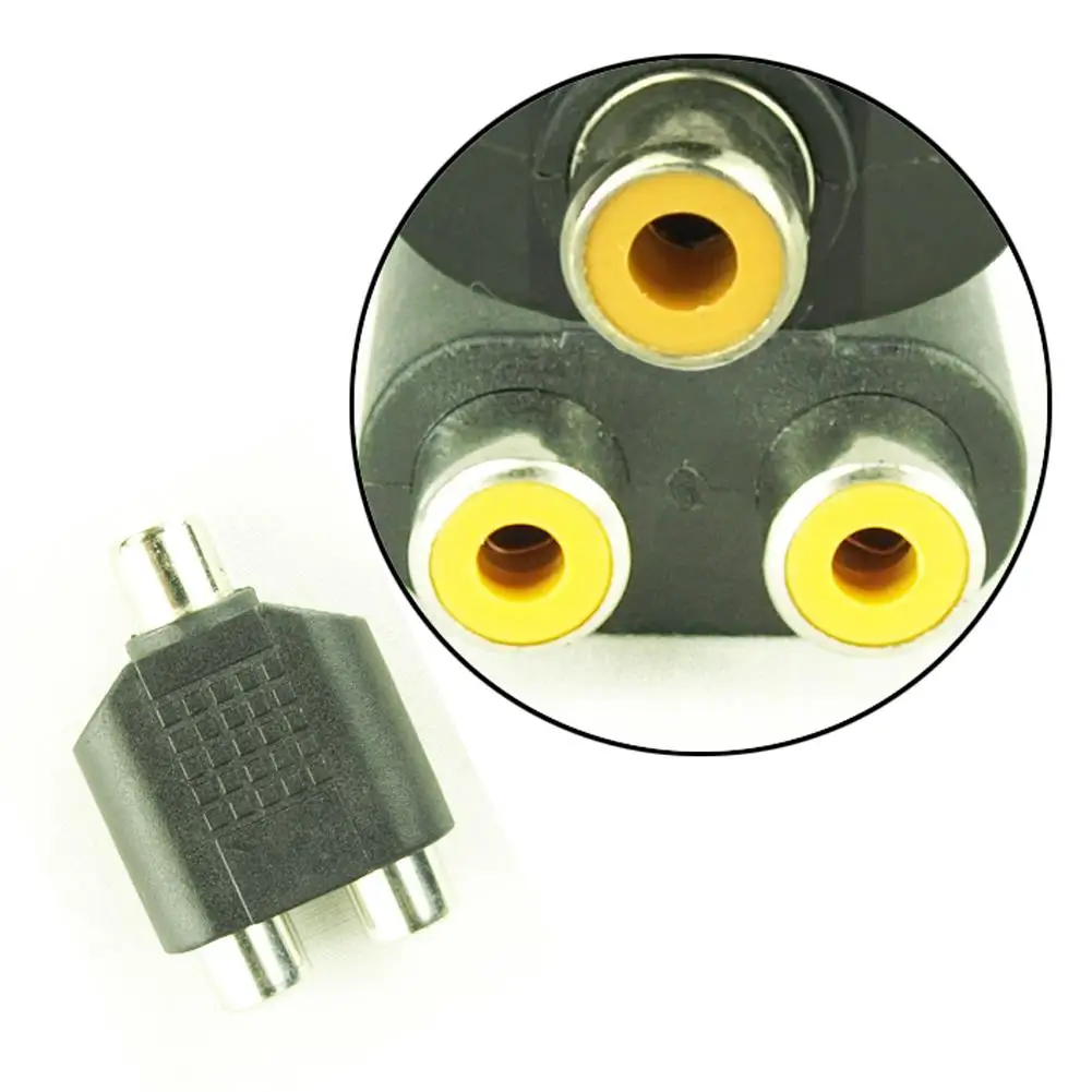 Dual RCA Female Jack to RCA Female Jack Y Splitter Audio Cable Adapter UA170X1in Audio & Video