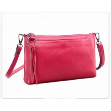 Женские кожаные сумки через плечо с кисточками на молнии сумка на плечо телефон клатч кошелек